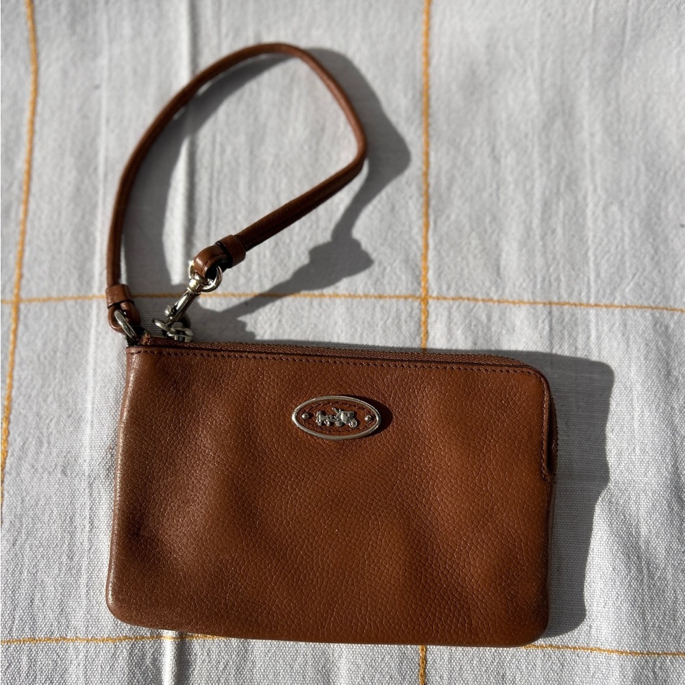 2 for $40 Coach Brown Leather Wristlet